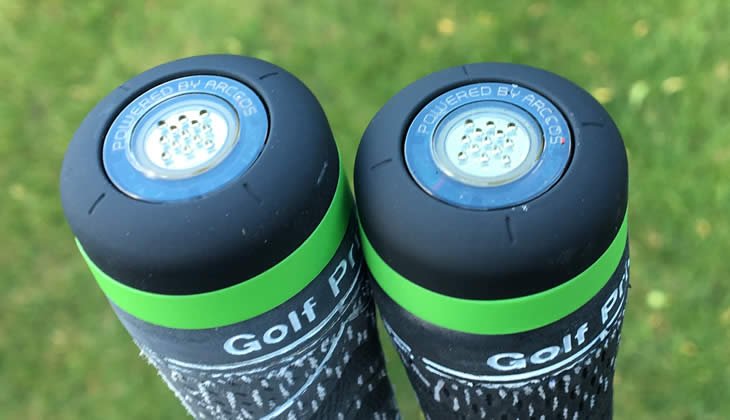 Arccos Golf Review, sensors installed