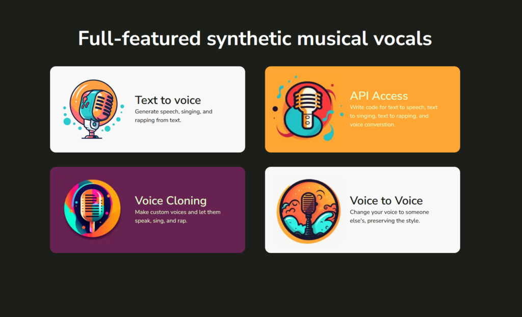 Full-featured synthetic musical vocals with Uberduck AI Voice.