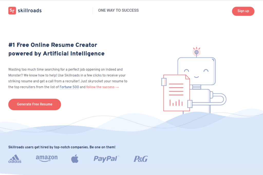 Skillroads is one of the best ai resume builders.